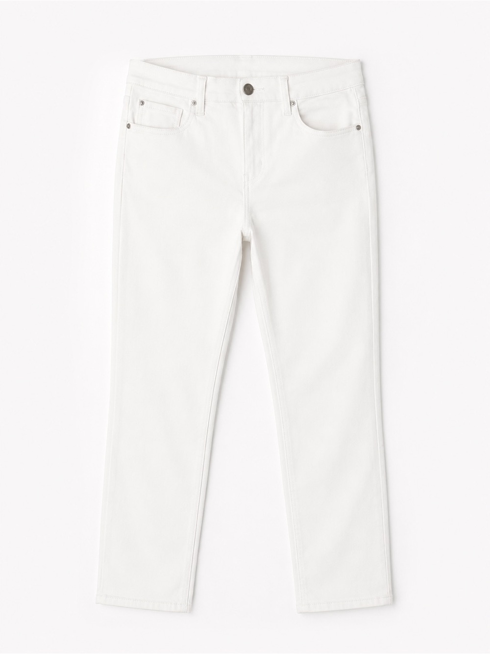 Zenana Outfitters White Straight Leg Jeans - Clean Classic
